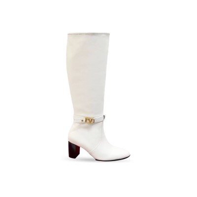 VALENTINO MID-HEELED LEATHER BOOTS 215478